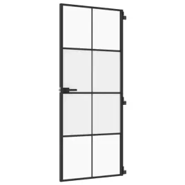 drzwi-wewnetrzne-czarne-83x2015-cm-szklo-i-aluminium