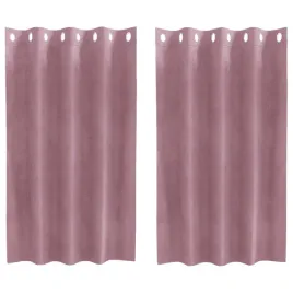 zaslony-z-zaslonami-2-pcs-ciemnorozowy-140-x-140-cm-aksamit