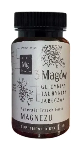3 Magów GLICYNIAN TAURYNIAN JABŁCZAN magnezu NANGA