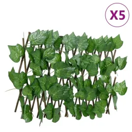 vidaxlandnbspkratki-ze-sztuczna-winorosla-rozsuwane-zielone-5-szt-180x20cm