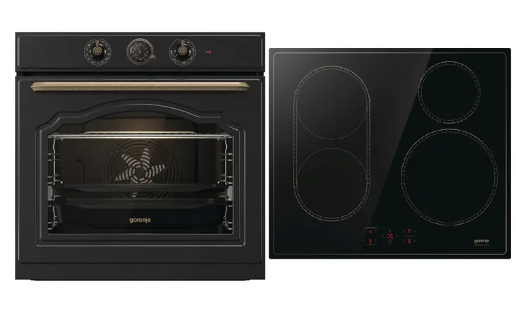 Zestaw Gorenje Retro BOS67372CLB + GI6421CLBSC Czarny