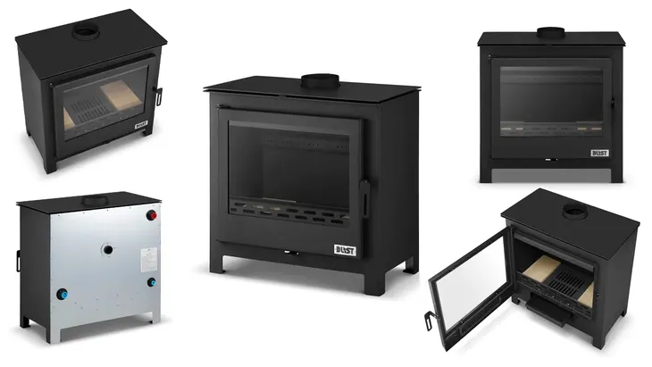 PIEC kominek koza B MAX E 26kW z płaszczem wodnym
