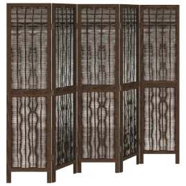 parawan-pokojowy-5-panelowy-ciemny-braz-lite-drewno-paulowni