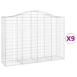 kosze-gabionowe-9-szt-200x50x140-160-cm-galwanizowane-zelazo