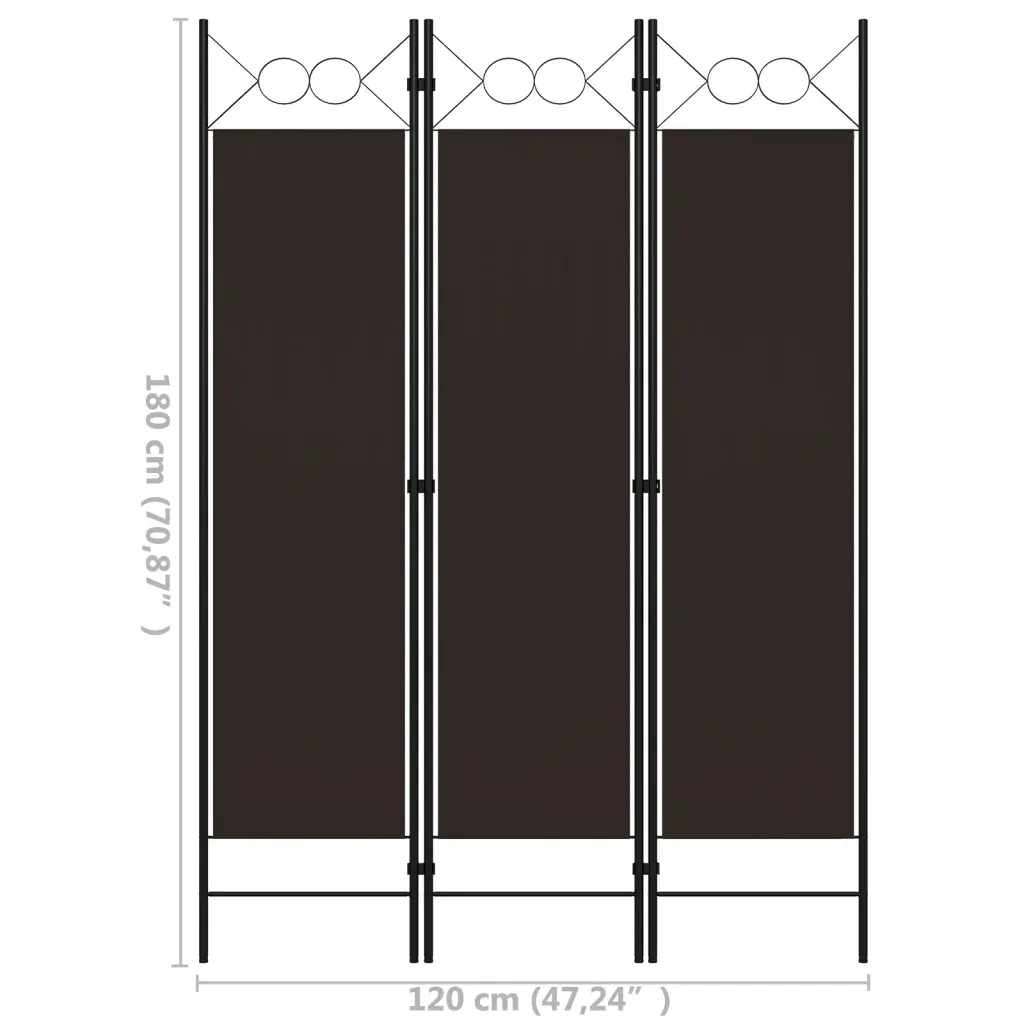 parawan-3-panelowy-brazowy-120-x-180-cm