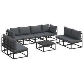 zestaw-sof-na-ogrod-z-poduszka-9-pcs-czarny-aluminium
