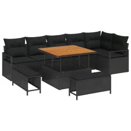 zestaw-sof-na-ogrod-z-poduszka-9-pcs-czarny-polirattan