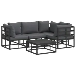 zestaw-sof-na-ogrod-z-poduszka-5-pcs-czarny-aluminium