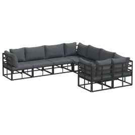 zestaw-sof-na-ogrod-z-poduszka-8-pcs-czarny-aluminium