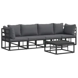 zestaw-sof-na-ogrod-z-poduszka-5-pcs-czarny-aluminium