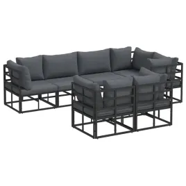 zestaw-sof-na-ogrod-z-poduszka-7-pcs-czarny-aluminium