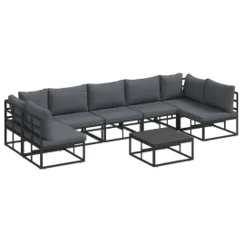 zestaw-sof-na-ogrod-z-poduszka-8-pcs-czarny-aluminium