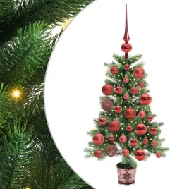 sztuczna-choinka-stozkowa-z-led-90-cm-w-kolorze-zielonym-z-dekoracjami