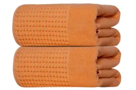 recznik-bawelniany-nowoczesny-waffle-70x140-brzoskwiniowy