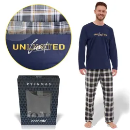 cornette-pizama-meska-unlimited-bawelniana-granatowa-rozmiar-xxl