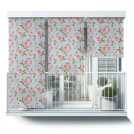 elegancka-markiza-pionowa-roleta-ozdobna-100x290-rozowe-kwiaty-retro-styl