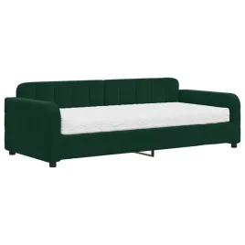 sofa-z-materacem-do-spania-ciemnozielona-90x200