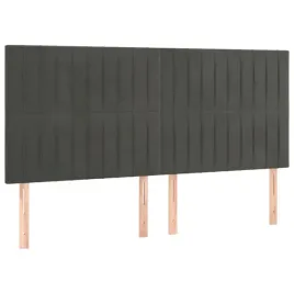 zaglowki-do-lozka-4-szt-ciemnoszary-100x5x78-88cm-aksamitny
