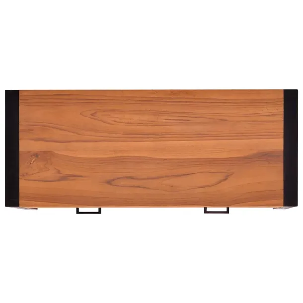 biurko-tekowe-rustykalne-100x40-czarne-szerokosc-mebla-100-cm
