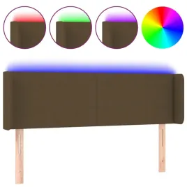zaglowek-do-lozka-z-led-ciemnobrazowy-147x16x78-88cm-tkanina