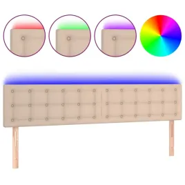 zaglowek-do-lozka-z-led-cappuccino-200x5x78-88-cm-ekoskora