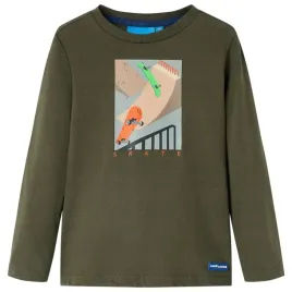koszulka-dziecieca-z-dlugimi-rekawami-khaki-1