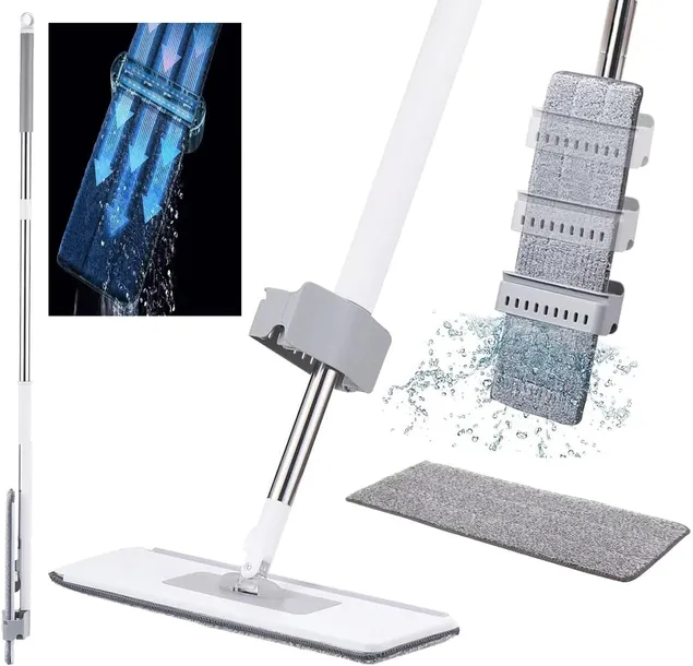 MOP z WYCISKACZEM ULTRAMOP Promis MS103 PŁASKI OBROTOWY+mikrofibra