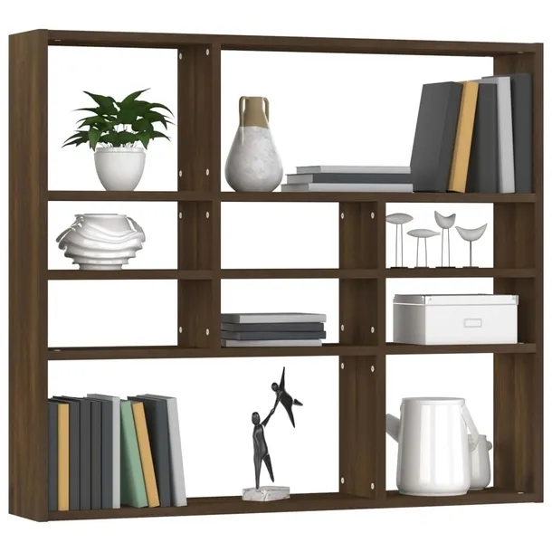 polka-scienna-brazowy-dab-90x16x78-cm-stan-nowy-material-plyta-wiorowa