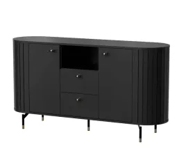 komoda-2d2s-zante-za2-szerokosc-150-cm-czarna-mat-zaokraglone-ryflowane-bok