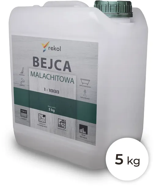 REKOL BEJCA DO DREWNA MALACHITOWA 5kg BARWNIK DO IMPREGNATÓW ZNACZNIK