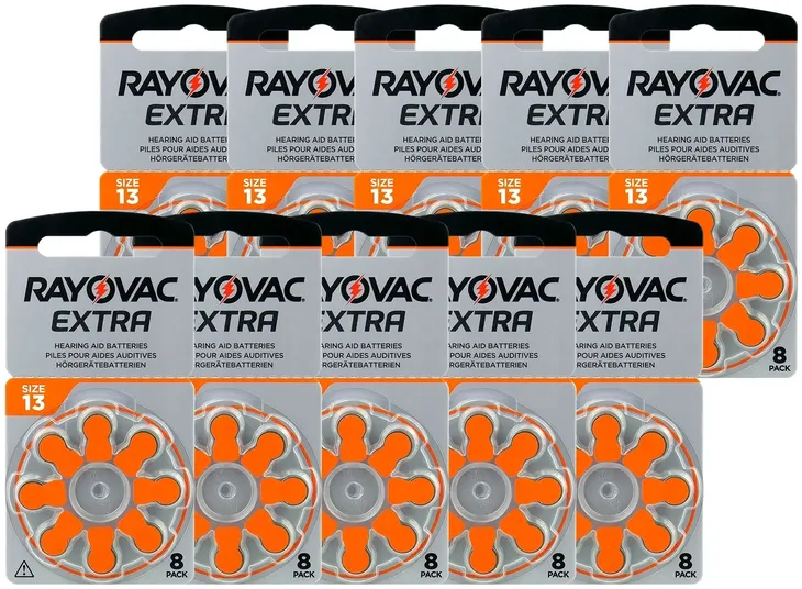 Baterie Słuchowe RAYOVAC 13 MF PR48 ZincAir 80szt.