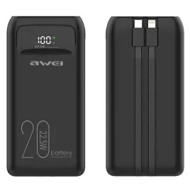 powerbank-awei-p169k-20000mah-22-5w-czarny-wyswietlacz-kable