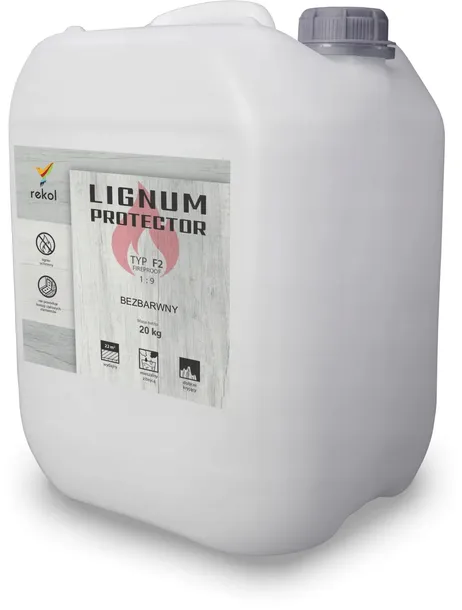 Przeciwogniowy impregnat do drewna koncentrat 1:9 Lignum Fireproof F2 20kg