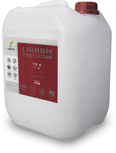 Lignum Protector TYP A 10kg 1:19 Niewymywalny MAHONIOWY Impregnat do drewna