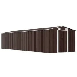 szopa-ogrodowa-brazowa-257x779x181-cm-stal-galwanizowana