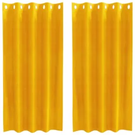 zaslony-2-pcs-musztardowy-zolty-140-x-175-cm-aksamit