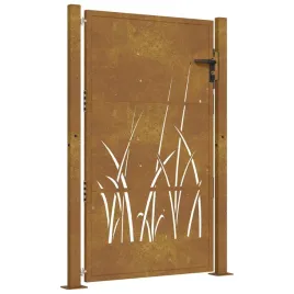 furtka-ogrodowa-105x130-cm-stal-kortenowska-motyw-trawy