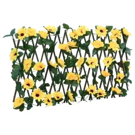 vidaxlandnbspkratka-ze-sztucznym-bluszczem-rozsuwana-zolta-180x20-cm