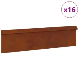 ogrodzenie-slimakowe-16-pcs-rdzawy-100-x-35-x-25-cm