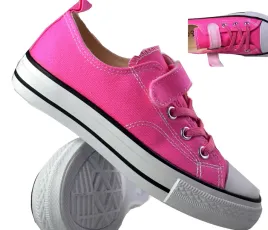 kids-trampki-rzep-guma-szkola-conver-biala-podeszwa-barbi-fuxia-roz-r33