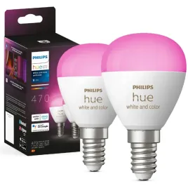 2x-zarowka-led-e14-p45-51w-470lm-2000-6500k-tw-rgb-smart-philips-hue