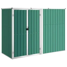 szopa-ogrodowa-zielona-225x89x161-cm-stal-galwanizowana