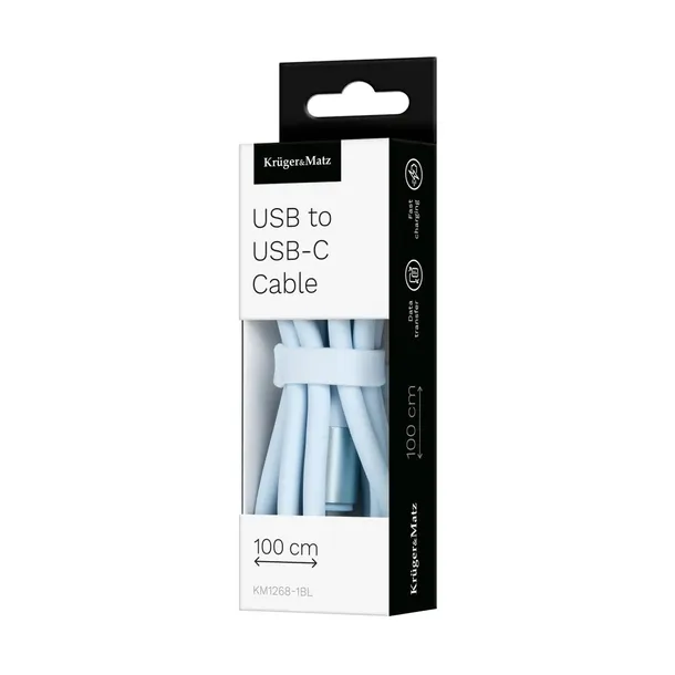 kabel-usb-usb-typu-c-1-m-silikonowy-niebieski-krugerandmatz-basic-stan-nowy
