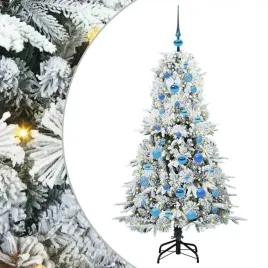 stozkowa-choinka-led-150-cm-z-ozdobami-i-zasilaniem-usb