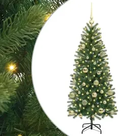 elegancka-sztuczna-choinka-bozonarodzeniowa-150-cm-z-lampkami-led-i-zasila