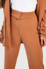 brazowe-spodnie-materialowe-boohoo-xs