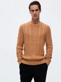 jasnobrazowy-sweter-meski-z-bawelny-reserved-xl