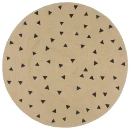 recznie-wykonany-dywanik-juta-nadruk-w-trojkaty-90-cm