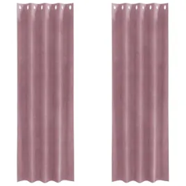zaslony-z-zaslonami-2-pcs-ciemnorozowy-140-x-260-cm-aksamit