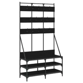 wieszak-na-ubrania-z-miejscem-na-buty-czarny-100x40x184-cm